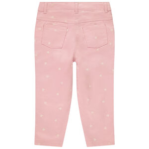 Pantalón slim estampado y forrado de jersey niña 