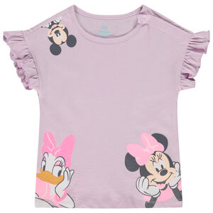 Camiseta de manga corta de punto con estampado de Mickey Disney para bebé niña 
