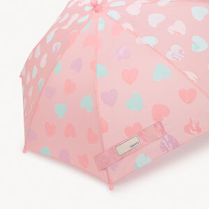 Parapluie à couleur changeante imprimé cœurs pour fille  Main Parapluie à couleur changeante imprimé cœurs pour fille