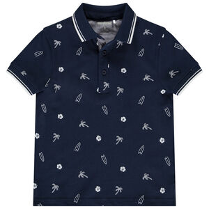 Polo de manga corta estampado surf para niño 