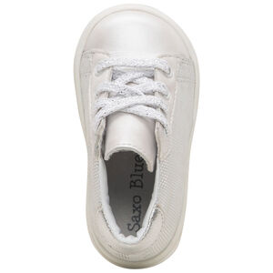 Botines iridiscentes con estampado plateado y cordones  Main Botines iridiscentes con estampado plateado y cordones