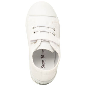 Zapatillas bajas de lona con cordones elásticos + velcro para niño 