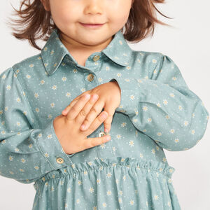 Ropa de bebé niña de manga larga con cuello de camisa 