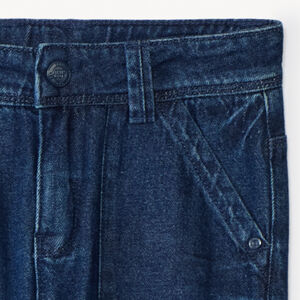 Pantalón vaquero recto con forro de micropolar para niño 