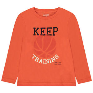 Camiseta de manga larga con estampado 3D de balón de baloncesto para niño  Main Camiseta de manga larga con estampado 3D de balón de baloncesto para niño