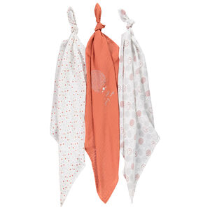 Pack de 3 muselinas estampado erizo Main Pack de 3 muselinas estampado erizo