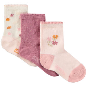 Lote de 3 pares de calcetines con estampado floral para bebé niña  Main Lote de 3 pares de calcetines con estampado floral para bebé niña