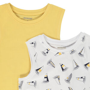 Pack de 2 camisetas sin mangas de jersey niño 