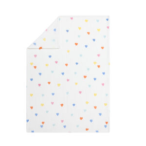 Manta de sherpa Corazones Multicolor - 80x110 cm 