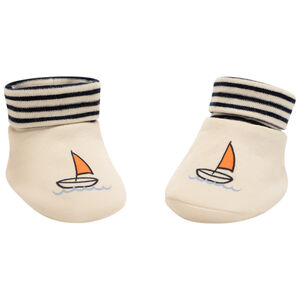 Chaussons rayés print voilier pour bébé garçon 