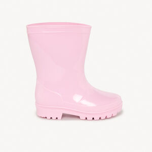 Bottes de pluie vernies unies rose pour bébé fille  