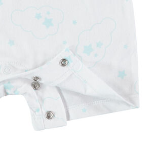 Pelele corto de algodón con estampado de estrellas 
