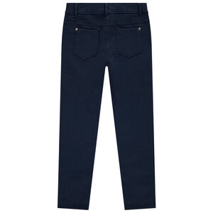 Pantalón liso de felpa niña 