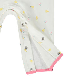 Mono largo estampado pera/cereza para bebé niña 