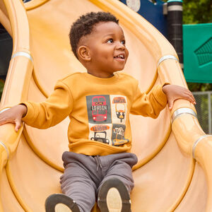 Conjunto de chándal de felpa estampada para bebé niño 