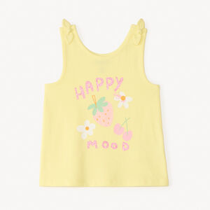 Camiseta sin mangas con brillo para niña bebé 