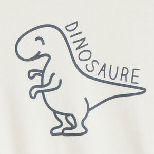 Sudadera de felpa oversize con estampado de dino para bebé niño. 
