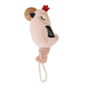 Sujetachupete de terciopelo pájaro 