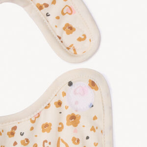 Lote de 2 baberos con estampado de leopardo niña bebé 