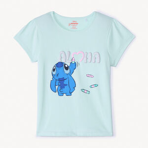 Camiseta de manga corta Stitch Disney para niña 
