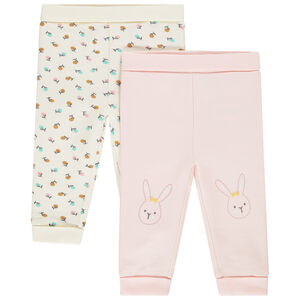 Pack de 2 calzoncillos estampados de frutas y conejos para bebé niña 