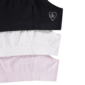 Pack de 3 sujetadores lisos para niña 