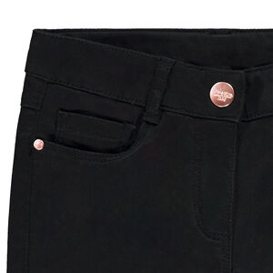 Pantalón slim en sarga lisa para niña 