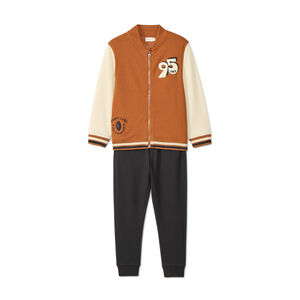 Ensemble gilet brodé fantaisie à col teddy + jogging pour garçon   Main Ensemble gilet brodé fantaisie à col teddy + jogging pour garçon
