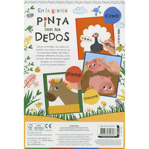 Libro para colorear Pinta con los dedos en la granja +3 años 