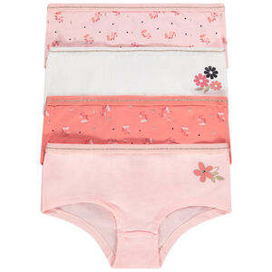 Pack de 4 shorties con estampado floral para niña 