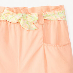 Short con cinturilla anudada de estampado floral niña bebé 