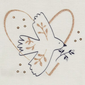 Pijama de 2 piezas de terciopelo con estampado de purpurina para niña 