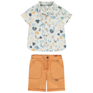 Conjunto de 2 piezas con camisa estampada para bebé niño 