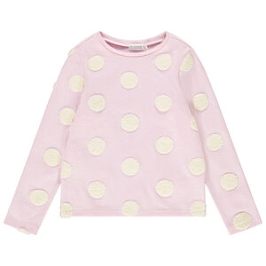 Jersey de punto con relieve de fantasía niña 