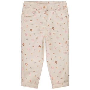 Pantalón slim estampado y forrado de jersey para niña  Main Pantalón slim estampado y forrado de jersey para niña