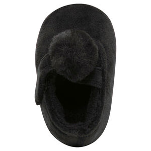 Merceditas de borreguito all-over con velcro y borla 