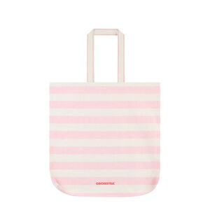 Bolso tote de cerezas con rayas 