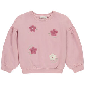 Sudadera oversize con estampado floral para niña  Main Sudadera oversize con estampado floral para niña