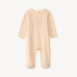 Pijama de niña en terciopelo con estampado lindo. 