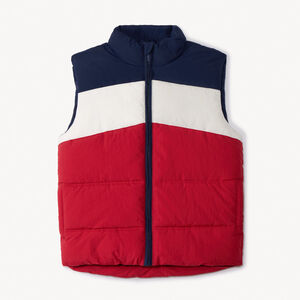 Chaleco acolchado sin mangas efecto color block para niño  Main Chaleco acolchado sin mangas efecto color block para niño