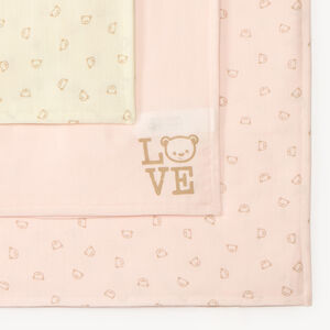 Pack de 3 langes con motivos de osito para niña. 