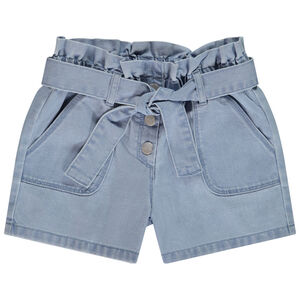Short vaquero con cinturón para niña  Main Short vaquero con cinturón para niña