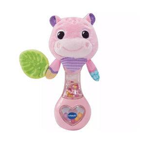 Hochets hippo bébé rose 