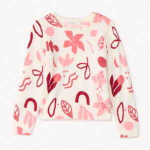 Pull manches longues en tricot digital print pour fille   Main Pull manches longues en tricot digital print pour fille