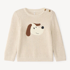 Jersey de punto para bebé niño con parche de perro 