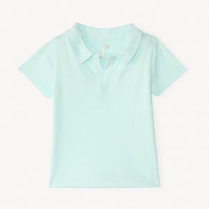 Polo de manga corta en jacquard con bordado de estrella de mar para bebé niño 