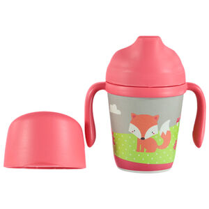 Vaso de aprendizaje con pico de bambú - Zorro 