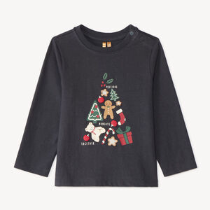 Camiseta de manga larga para bebé con motivos navideños 
