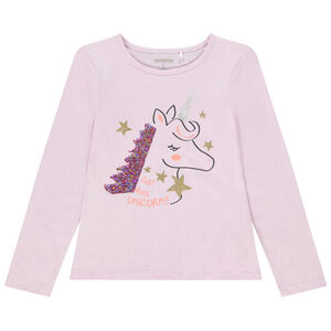 Camiseta de manga larga con lentejuelas mágicas para niña 