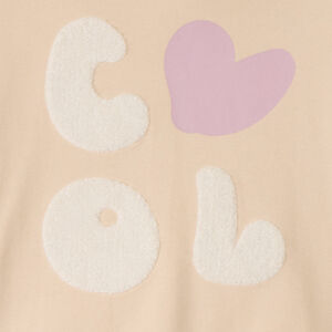 Sudadera oversized con capucha y parches niña 